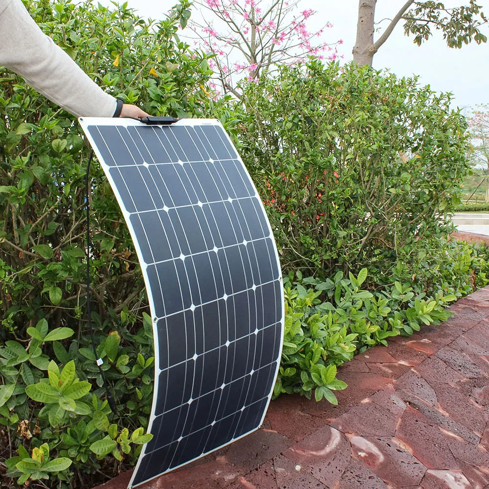 Flexible solar panel 400w100W 200W 300Ws high quality 12V 24V solar panel kit applied to roof ships swimming pool