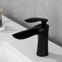 Ewin Black Faucet Copper alloy Paint Faucet for Bathroom Basin tap Hot or Cold Mixer Faucets Single Hole