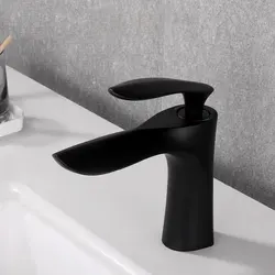 Ewin Black Faucet Copper alloy Paint Faucet for Bathroom Basin tap Hot or Cold Mixer Faucets Single Hole