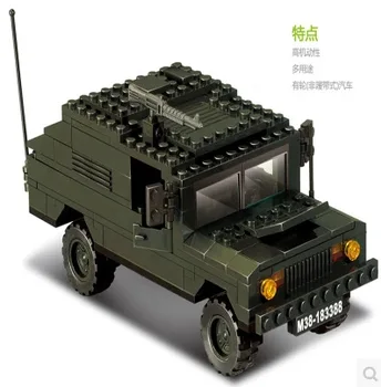

Boy Toy Humvee Compatible Military Tank World War2 Army Troops Building Blocks Bricks Helicopter Model Toy