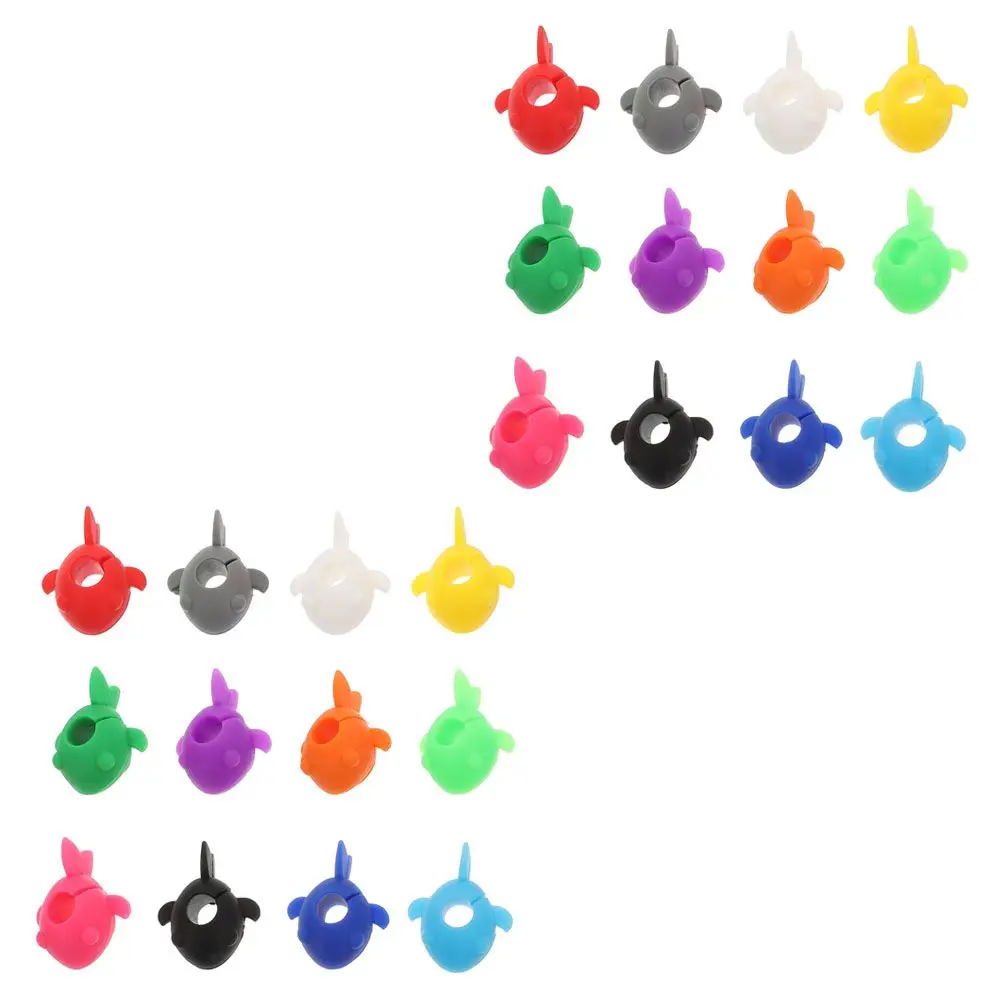 24Pcs Wine Glass Charms Party Glass Decors Identifiers guppy buckle wine glass recognizer wine glass mark Assorted Color