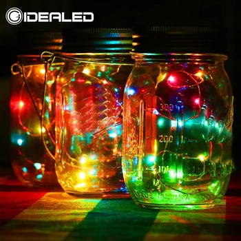 

2M 20 LED outdoor solar light plastic can Waterproof lamp for party wedding christmas new year garden decor lighting strings