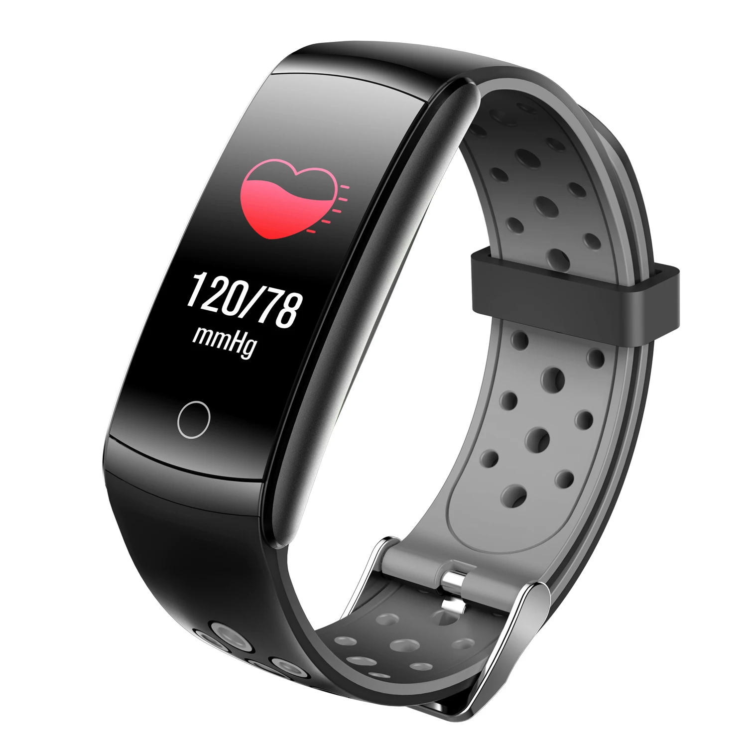 The new temperature measurement Q8T smart watch heart rate monitoring sports pedometer tracker  bracelet waterproof smart band 