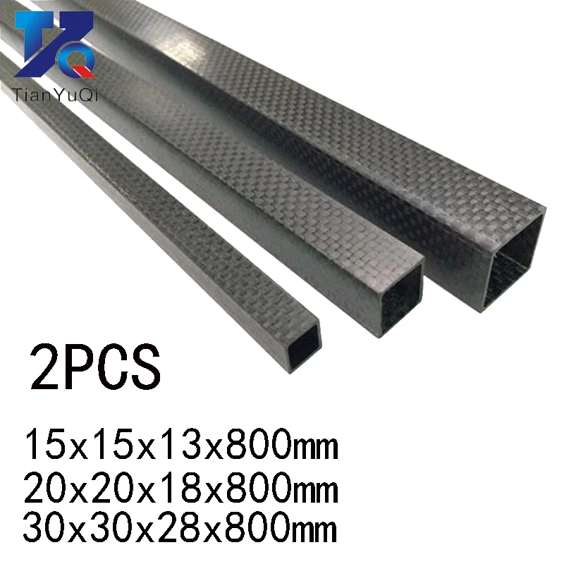 Roll Wrapped Matt 1 x OD 15mm x ID 13mm x Length 800mm 3k Carbon Fiber Tube