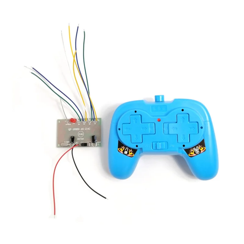 

1Set 2.4G Battle Mode Plastic Remote Controller with Receiver Board Kit Red PK Blue Spare Parts for DIY Toy Tank Model