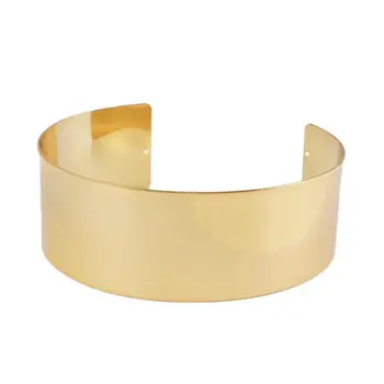 

T Show Punk Torque Choker Necklace Fashion Fit Neck Wide Alloy Statement Necklace For Women Shining Collars Wholesale UKEN