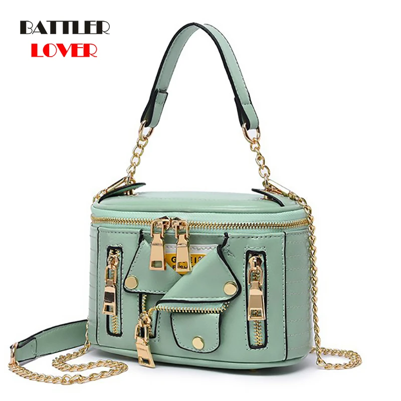 Women Messenger Chic Bags Embroidery Rose Crossbody Shoulder Chain Body Bags Box