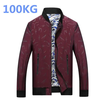 

New 100KG fat Plus Size Jacket Men L- 8XL Fashion Casual Loose Mens Jacket Large Size Sportswear jackets Male Coats