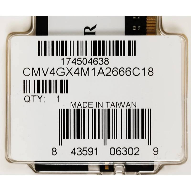 Память DDR4 4Gb 2666MHz Corsair CMV4GX4M1A2666C18 RTL PC4-21300 CL18 DIMM 288-pin 1.2В