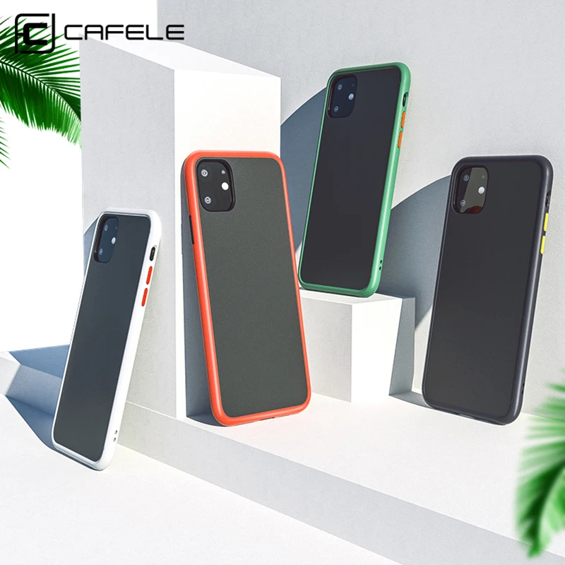 

CAFELE 2019 newest color clashing case for iphone 11 / 11 pro / 11 pro max silicone+PC translucent case for iphone 11 pro max
