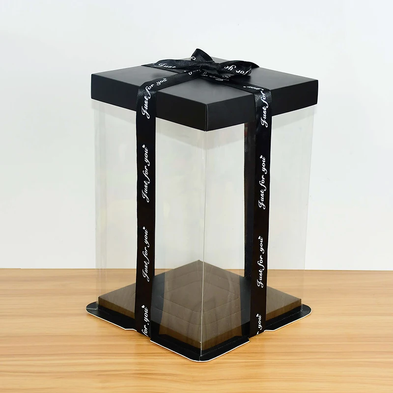 20/28cm Transparent PVC Gift Box for Rose Bear & Cake, Clear Plastic Display Case w... - SKU TPGB1623 - UGI Packaging