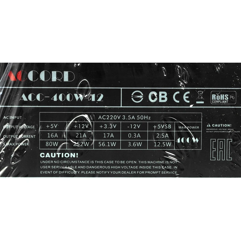 Блок питания ACCORD ACC-400W-12