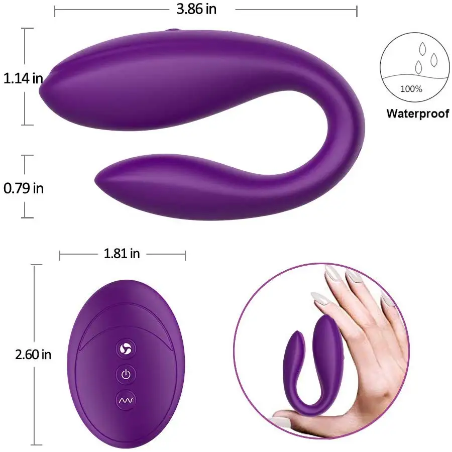 2 In 1 Remote Control Vibratior Clitoris Stimulator 10 Frequency Vibration Waterproof Masturbator G Spot Vibrators for Women 2