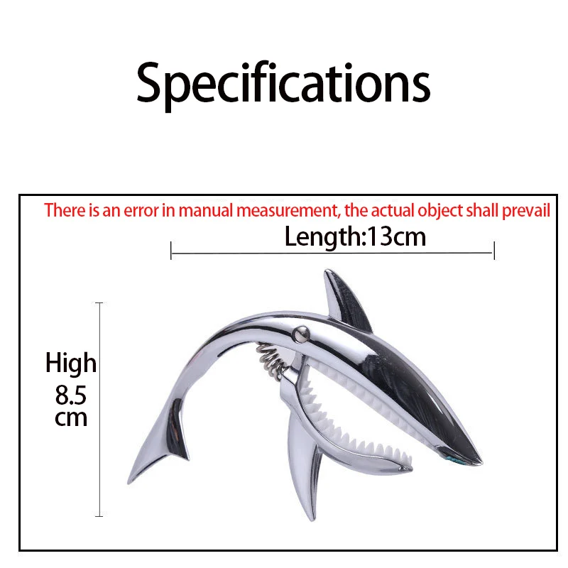 Металлическая Акула капо гитара металлический конденсатор цинковый сплав Капо электрогитара зажим быстрая замена зажим аксессуары для гитарного инструмента