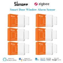 1-30 pièces SONOFF Zigbee SNZB-04 Intelligent Capteur D'alarme De Fenêtre de Porte De Sécurité À La Maison, Soutien eWelink SONOFF ZBBridge Google Home Alexa