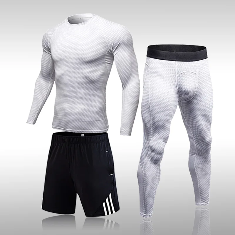 

Men Thermal Underwear Winter Long Johns Sets MMA Rashgard Male Tactics T-shirt Fitness Leggings Compression Tights Men Clothing