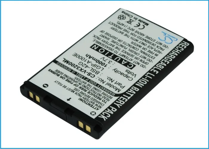 CS 1000 мАч/3.70Wh батарея для LG AX245 vx5300 VX6100 VX6200 VX8100 vx8300 VX-8300 LGIP-A1000ELGIP-A1100 | Электроника