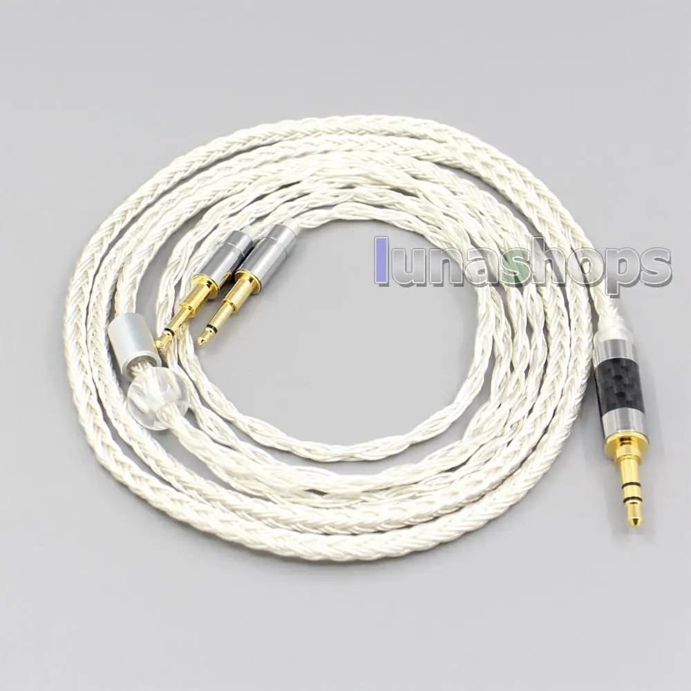 LN007051 16 Core OCC Silver Plated Headphone Cable For Hifiman HE560 HE 350 HE1000 V2 Headphone 2 5mm pin