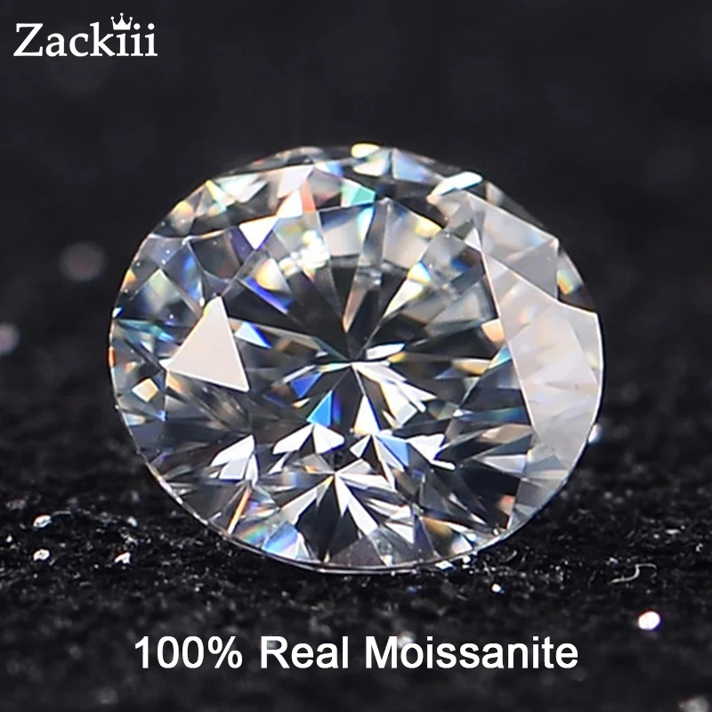 100% Loose Moissanite 1.0ct Carat 6.5mm Heart Arrow D Color Round Brilliant Cut VVS1 DIY Ring Jewelry DIY Material Lab Diamond - Image 2