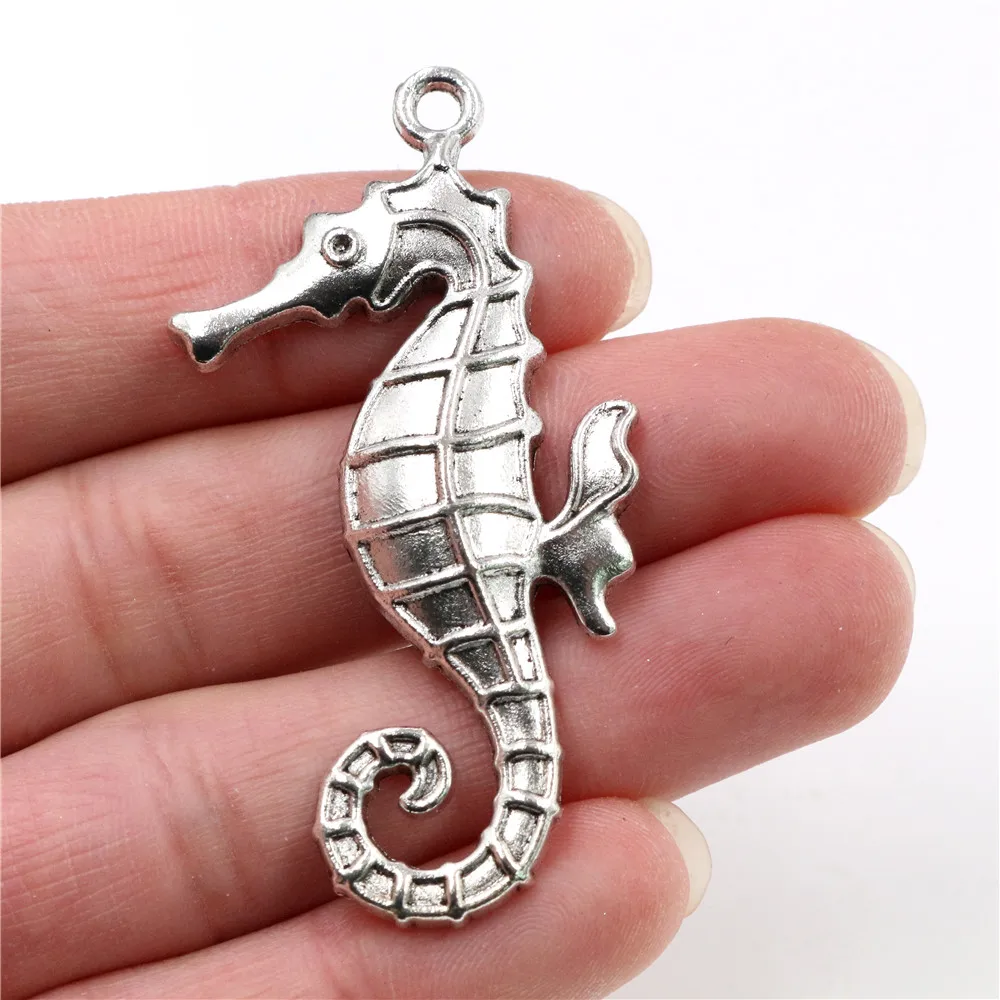 59x30 мм 4 шт античные посеребренные Подвески ручной работы Hippocampus: DIY для браслета