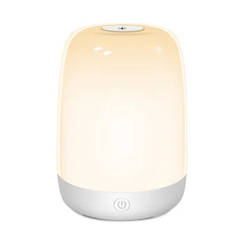 

LED Night Light Touching Sensor Colorful Desk Bedside Lamp USB Charging Mini Table Lamp _WK