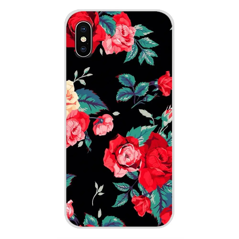 Valentine's day roses flowers For Xiaomi Redmi 4A S2 Note 3 3S 4 4X 5 Plus 6 7 6A Pro Pocophone F1 Transparent Soft Cases Covers phone cases for xiaomi Cases For Xiaomi