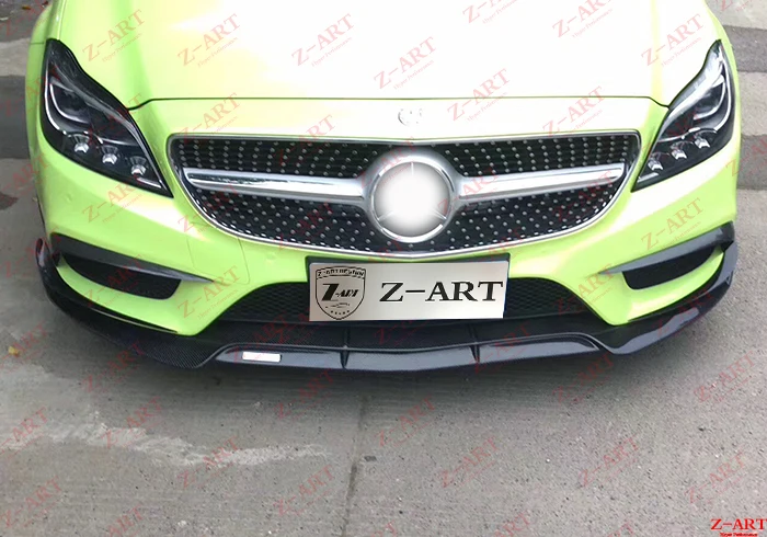 Z-ART передний спойлер из углеродного волокна для Mercedes Benz W218 CLS передний спойлер из углеродного волокна для W218 CLS передний сплиттер из углеродного волокна