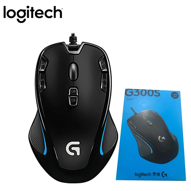 Эксклюзивный logitech G300S Проводная игровая мышь для ноутбука геймеров 2500 Точек на