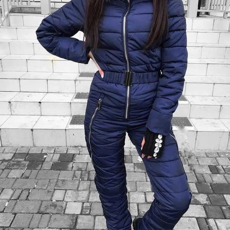 B Зимний Лыжный комплект одежды, верхняя одежда, Теплая Лыжная куртка и штаны, лыжные костюмы, женский комбинезон, женский комбинезон для улицы, Россия - Цвет: B