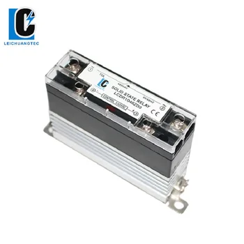

10A silm SSR DC to AC DIN rail mount solid state relay with heat sink LeiChuang TEC new