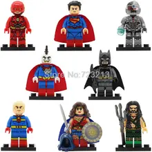 Супергерой Супермен Бизарро киборг фигурка флэш Аквамен Скотт бесплатно Бэтмен мистер чудо строительные блоки модель игрушки