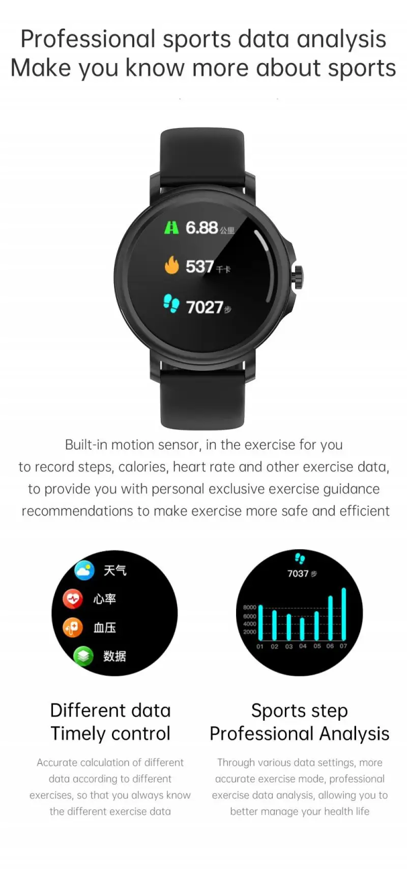 Completo em Tempo Previsão do Tempo Atividade à Prova Monitor de Freqüência Relógio Inteligente Feminino Toque Real Dwaterproof Água Rastreador Cardíaca Esportes Masculino Smartver 15 Cheap Relógios inteligentes