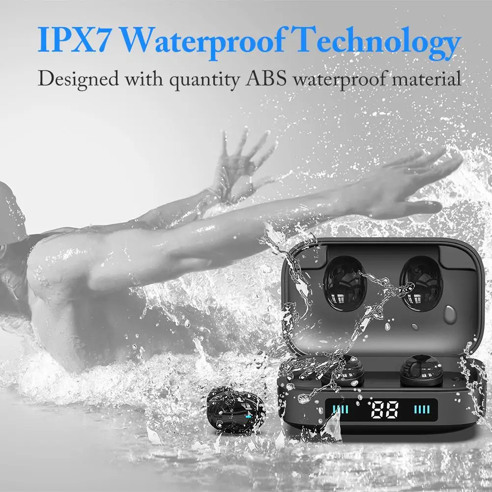 H01 TWS Bluetooth 5,0 наушники-вкладыши стерео Hi-Fi Спортивные Беспроводные наушники IPX7 водонепроницаемые беспроводные мини невидимые наушники