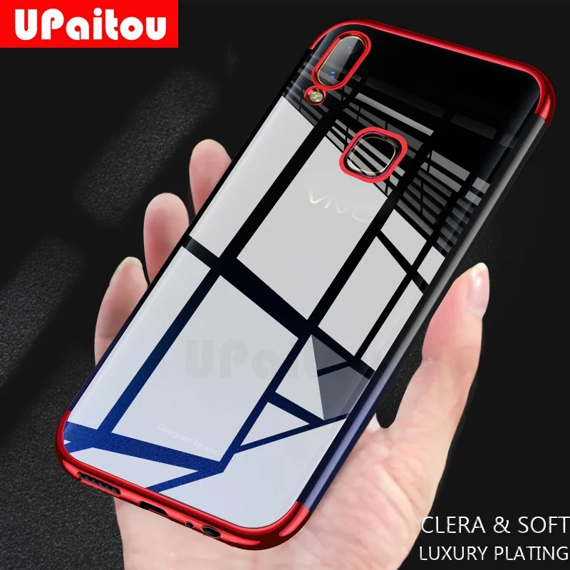 Роскошный чехол UPaitou для VIVO Z5X Z1 Z1i Z3 Z3i V11 V11i V15 Pro Y17 Y15 Y12 мягкое Силиконовое ясное