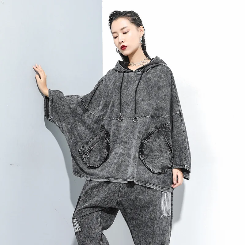 Max LuLu корейская модная одежда Женская Осенняя свободная уличная женская джинсовая толстовка с капюшоном винтажные свитера большого размера
