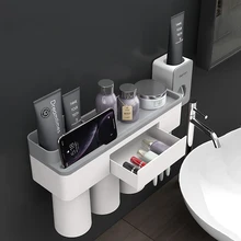 Bathroom accessories to storage organizer  With cups