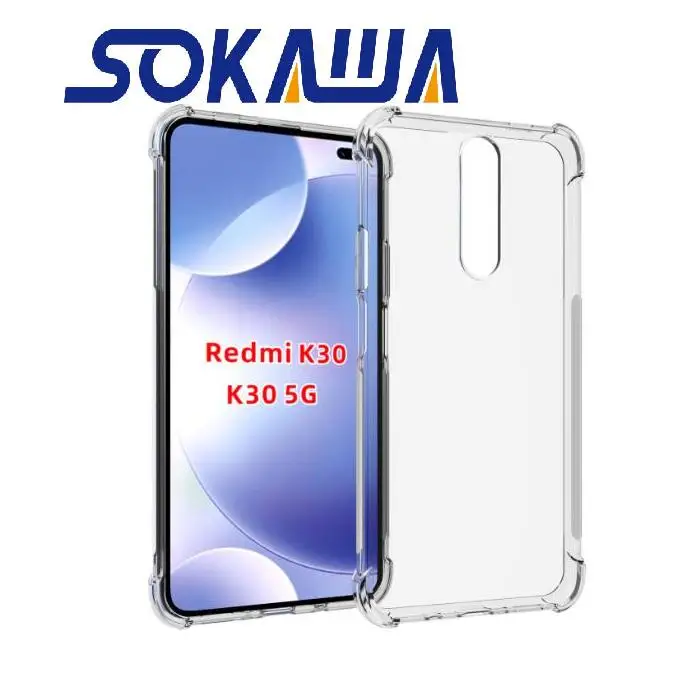 Для Xiaomi Redmi K30 Pro прозрачный чехол+ закаленное стекло Мягкий ТПУ гелевый защитный чехол для телефона