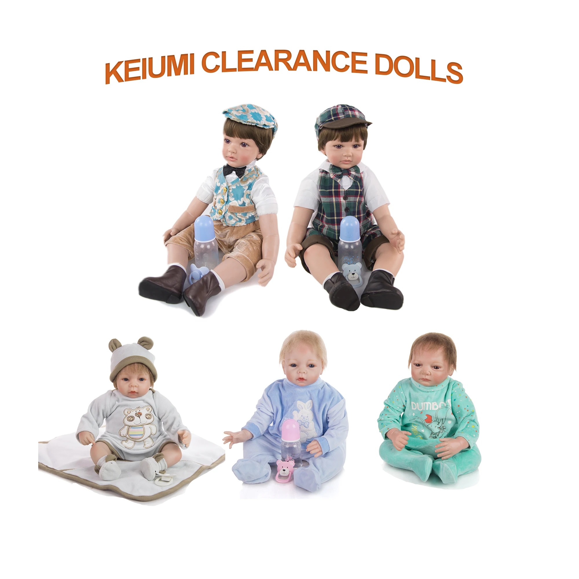 Силиконовые куклы KEIUMI 18-24 дюйма Rebron детские игрушки для мальчиков куклы-младенцы