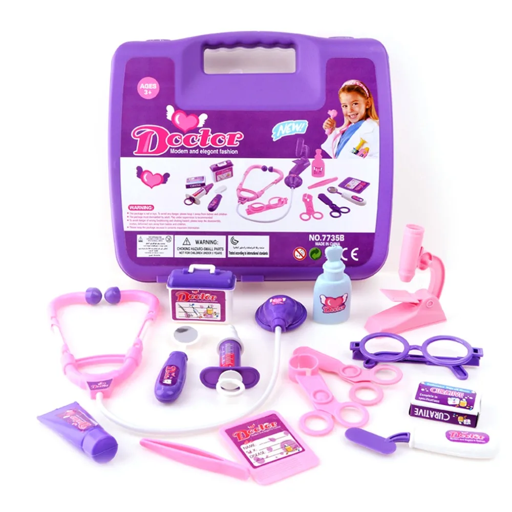 Christmas Kids Educational Pretend Doctor Case Toy Set Child Medical Kit Doctor Case Juguetes Nurse Roleplay Toy Set Gifts