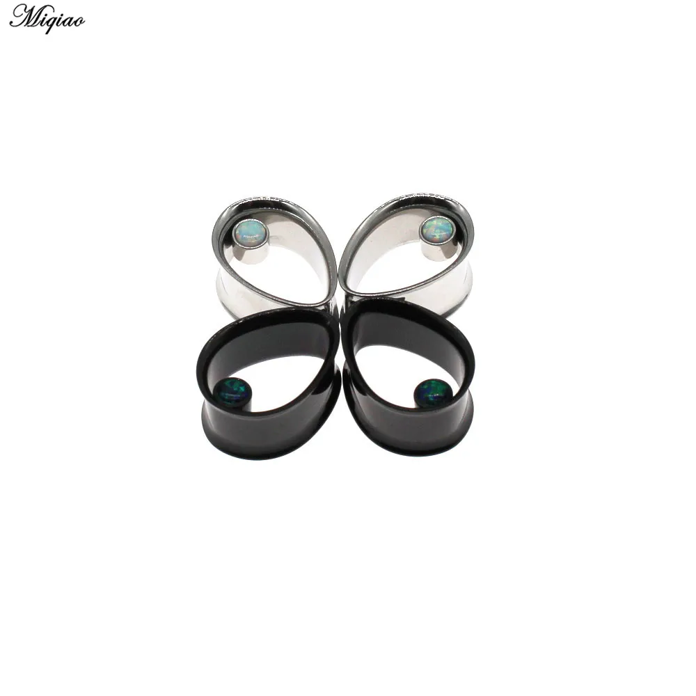 

Miqiao 1 pair 8-25mm Stainless Steel Horn Water drops Ear Expander Stretcher Tunnels Plugs Gauges Piercing Body Jewelry New