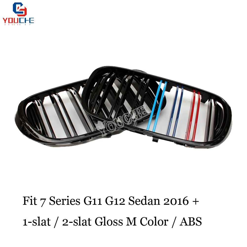 G11 Gloss M Color Front Kidney Grille For BMW 7 Series G12 4-door Sedan 2016 + 730i 740i 750i Grill Mesh | Автомобили и мотоциклы