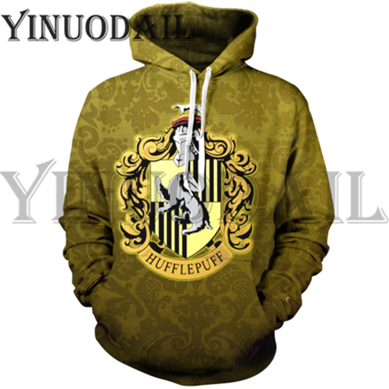 Hot sale Mens Sporting Hoodies Wizardry 3D Hoody Sweatshirt Hogwarts Slytherin Hufflepuff Bundle's Streetwear Cosplay Costume Hot sale Mens Sporting Hoodies Wizardry 3D Hoody Sweatshirt Hogwarts Slytherin Hufflepuff Bundle's Streetwear Cosplay Costume