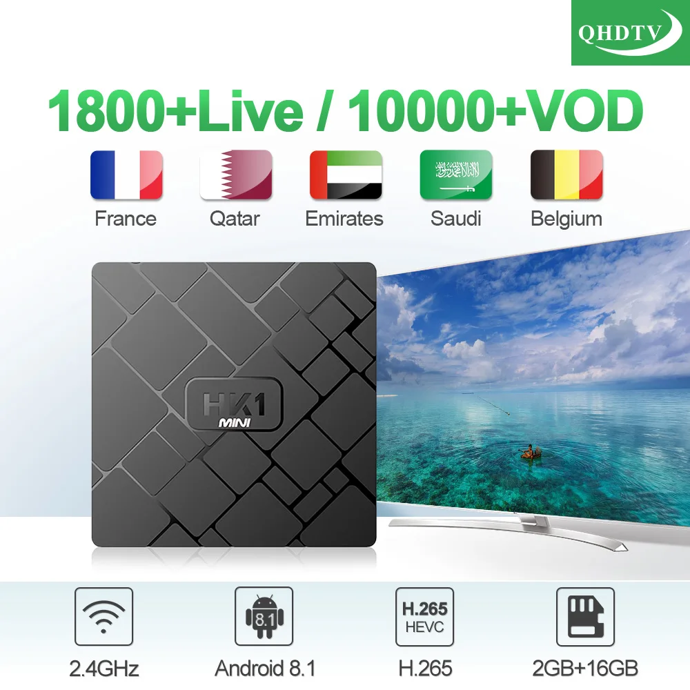 

4K IPTV France Arabic Belgium IP TV HK1 Mini Android 8.1 2+16G RK3229 Smart French Arabic IPTV 1 Year Subscription QHDTV Box