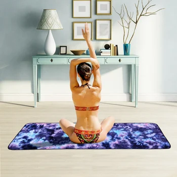 

Microfiber Non-slip Folding Towel Yoga Mat Mate Sweat Absorbent For Yoga Pilates Floor Exercises