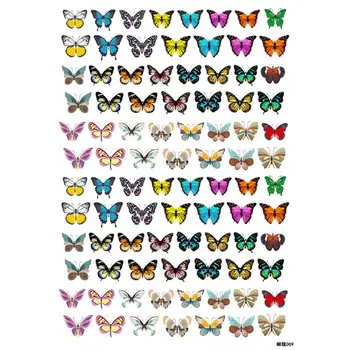 

90Pcs/Sheet 3D Colorful Butterfly Heat Shrink Handmade Resin Nail Art Decoration R9JE