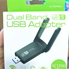 3,0 2,4G 5,8 GHz Realtek двухдиапазонный 1200Mbps Беспроводной USB WiFi сетевой адаптер Антенна для настольного ПК