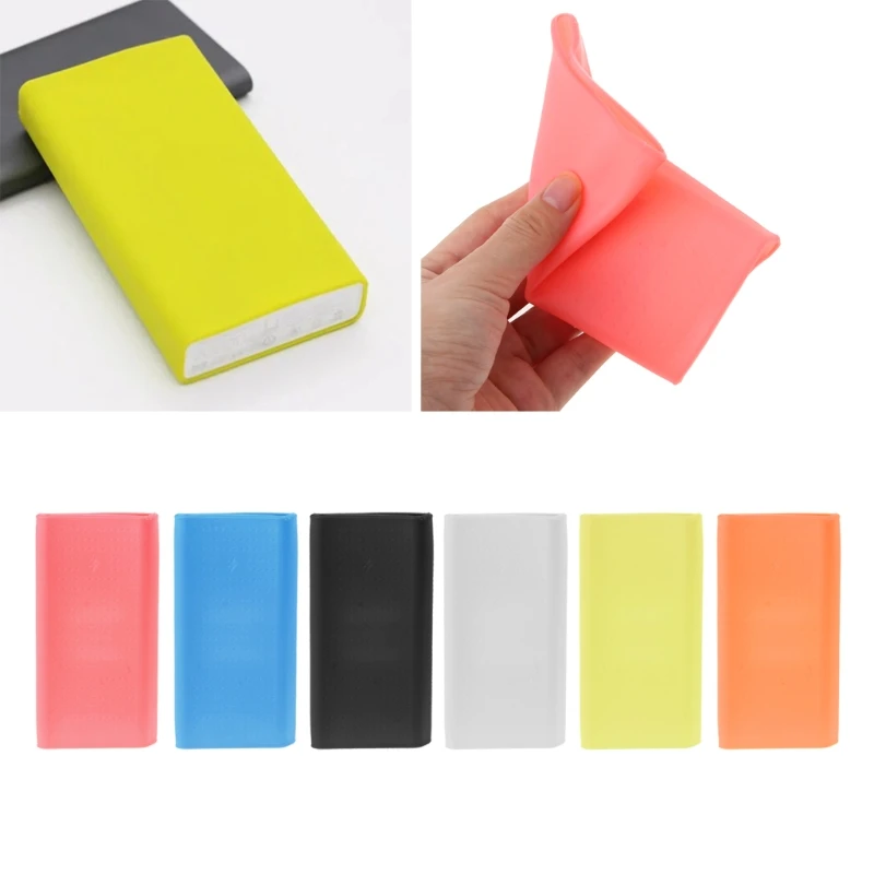 

Anti-slip Silicone Rubber Case Cover For Xiaomi Power Bank 2 20000 mAh Protector E65A