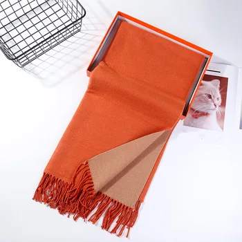 

Autumn and winter ladies thick and warm solid color shawl all-match