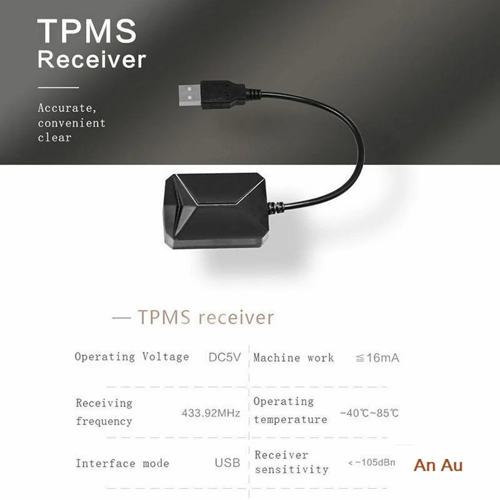 USB Android TPMS система контроля давления в шинах Дисплей Сигнализация 5 в внутренние датчики Android навигация Автомагнитола 4 датчика