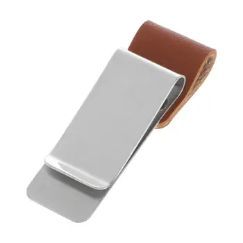

Handmade Leather Stainless Steel Pen Holder Clip Journal Notebook Paper Folder